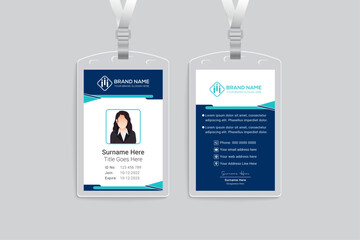 Modern id card  template design