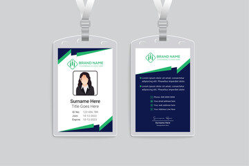 Building style abstract id card template