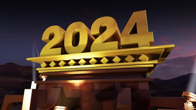 3D Text Logo 2024