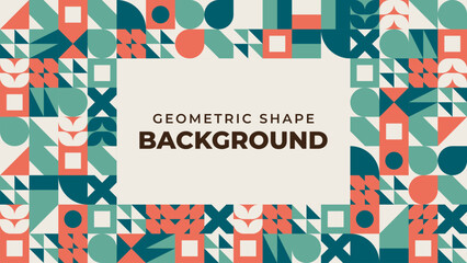 abstract flat geometric mosaic tile background
