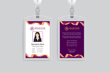 Clean minimal professional id card design