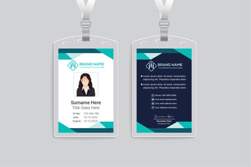 Clean minimal id card design