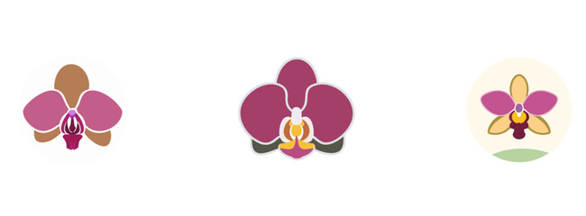 3 orchid icons 