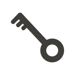 black old key icon vector illustration