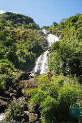 Fototapeta na wymiar Silver Waterfall in Sapa, Vietnam - ベトナム サパ 銀の滝