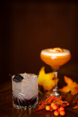 Blackberry Patch (Hocus Pocus), Orange Martini.