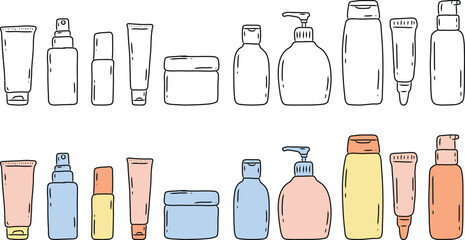 Obraz premium Set Of Skincare Bottle
