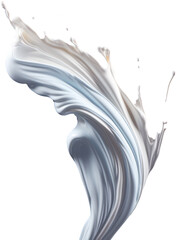 Colorful Studio splashes of yogurt or paint on Isolated Background
