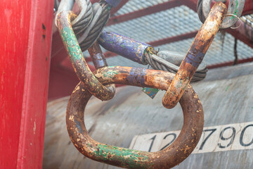 Steel hook and master link, lifting gear for crane operation that using for lifting the heavy...