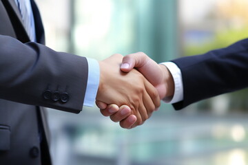 Handshake of Two Business Professionals, AI Generated