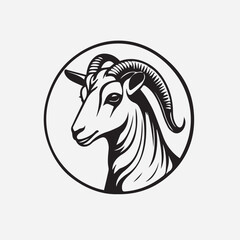 vector illustration goat logo