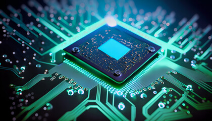 回路基板_マイクロチップ_ITイメージ背景