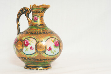 Antique Victorian Era Fine China Hand Painted Nippon Porcelain Vase