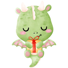 Cute Dragon, Christmas, Christmas Dragon, Merry Christmas, Year of the Dragon