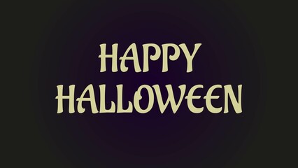 
Happy Halloween banner or poster. Minimalistic poster in purple black and yellow colours.
