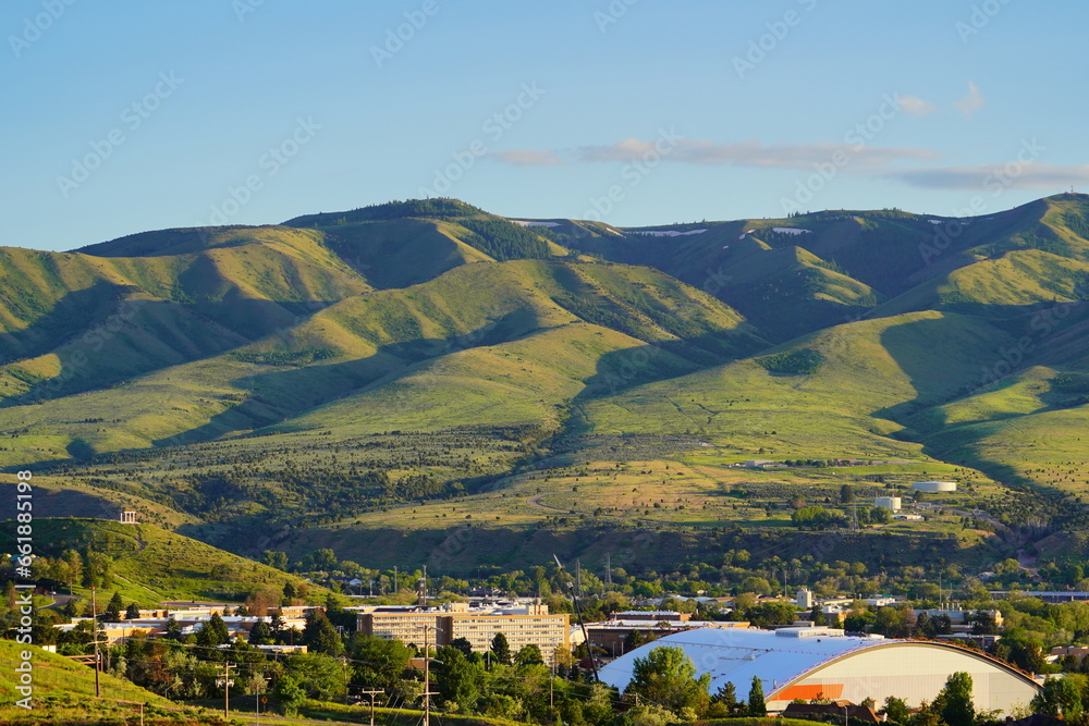 Wall mural landscape of idaho state university campus and city pocatello in the state of idaho