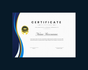 certificate design template, 
certificate of achievement Modern template Gradient golden luxury premium Vector Design 