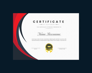 certificate design template, 
certificate of achievement Modern template Gradient golden luxury premium Vector Design 