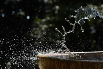 Foto op Plexiglas 昼の公園の水道水の蛇口からの水飛沫の瞬間 © zheng qiang