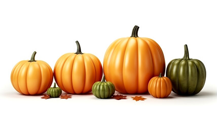 Meet a group of joyful, smiling pumpkin pals perfect for a festive Halloween atmosphere.