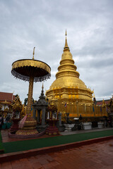 Lamphun, Thailand - August 28, 2023: Wat Phra That Hariphunchai is a Buddhist temple in Lamphun,...