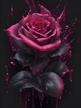 Vibrant Pink Rose Flower
