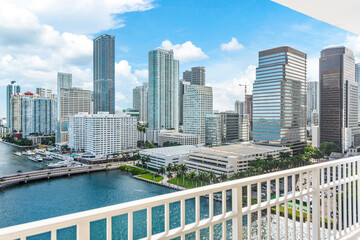 Balcony views taken from somewhere in Miami Florida
