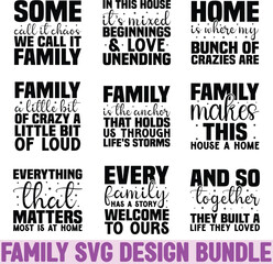 Family svg design bundle and digital download