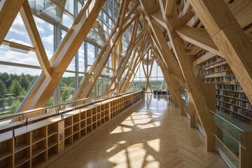 Buildings and Architecture abstract wooden interior