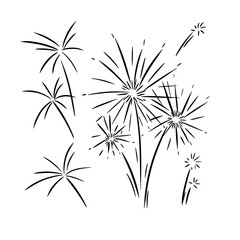 Naklejka premium Firework Explosion Illustration