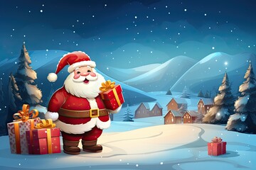 Enchanting Christmas celebrating background concept featuring a festive and magical scene