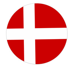 Obraz premium denmark round flag icon