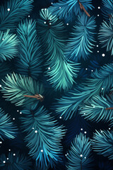 Christmas tree branches abstract background. Generative ai