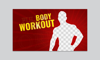 fitness gym youtube thumbnail template
