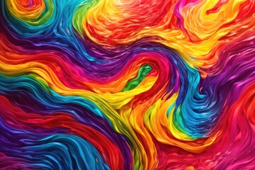 Rainbow color gradient wave background. ai generative
