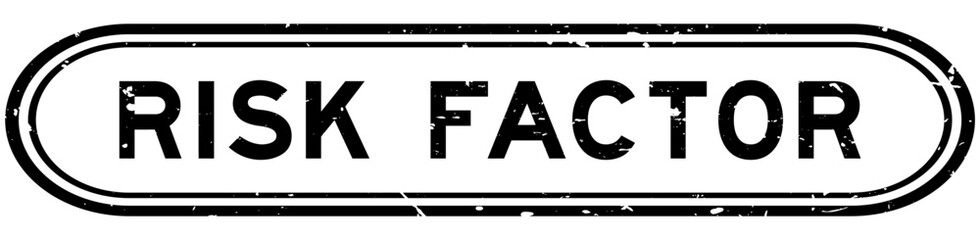 Fototapeta premium Grunge black risk factor word rubber seal stamp on white background