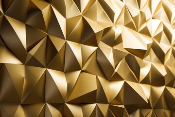 abstract low poly pattern golden backdrop for presentation