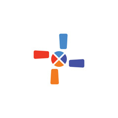 The logo is a sign of the X circle command, rotated 90 degrees. edge