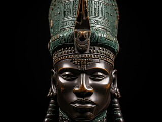 African Bronze Benin Head