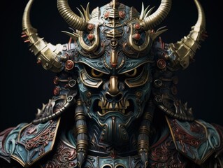 Fototapeta na wymiar Ornate Japanese Samurai Armor