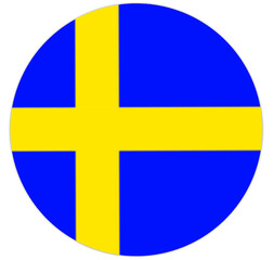 sweden round flag icon