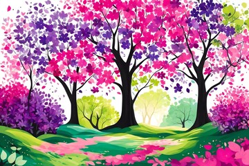 Obraz na płótnie Canvas spring tree with flowers