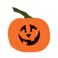 Spooly Jack O Lantern halloween pumpkin, carved pumpkin, illustration vektor.