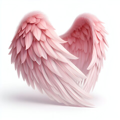 Obraz premium Defensive angel wings isolated on white background 