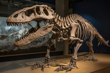 Fototapeta na wymiar Large predatory dinosaur from Dakota. Generative AI