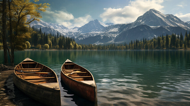 boats at a mountain lake © Daniel