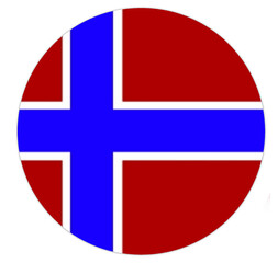 Obraz premium norway round flag icon