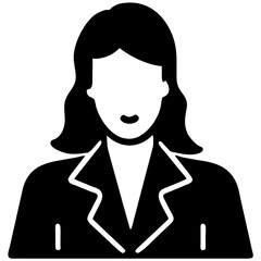 Elegant female silhouette. Modern business avatar symbol. Beautiful woman profile. Vector icon design. Graceful lady portrait. Professional character