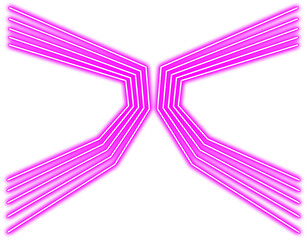 Purple Neon Stripe Line