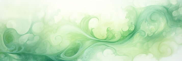 Fototapeta na wymiar banner pastel watercolor green smoke abstract solid background, Abstract geometric form liquid splatter texture